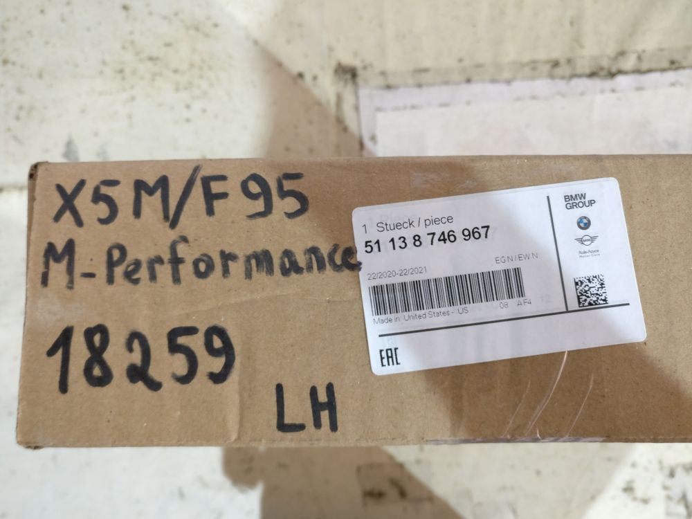 Б/У Молдинг крыла BMW X5M/F95 LH M-Performance 18259 — изображение 5
