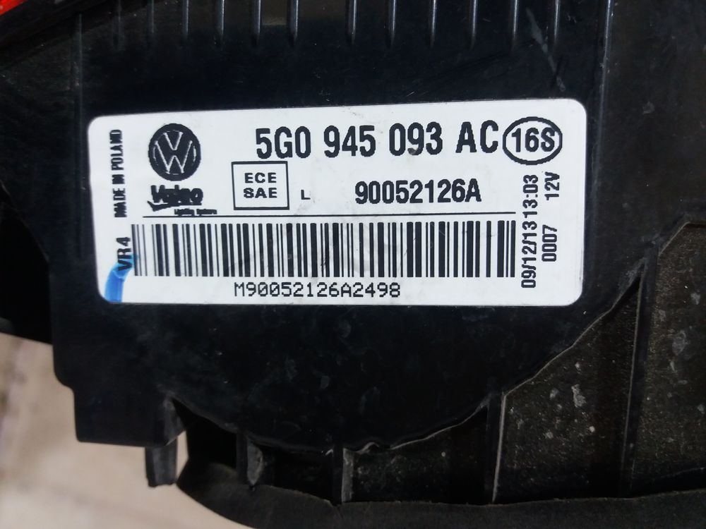 Б/У Фонарь внутренний VW Golf 7 12- LH 18775 — изображение 5